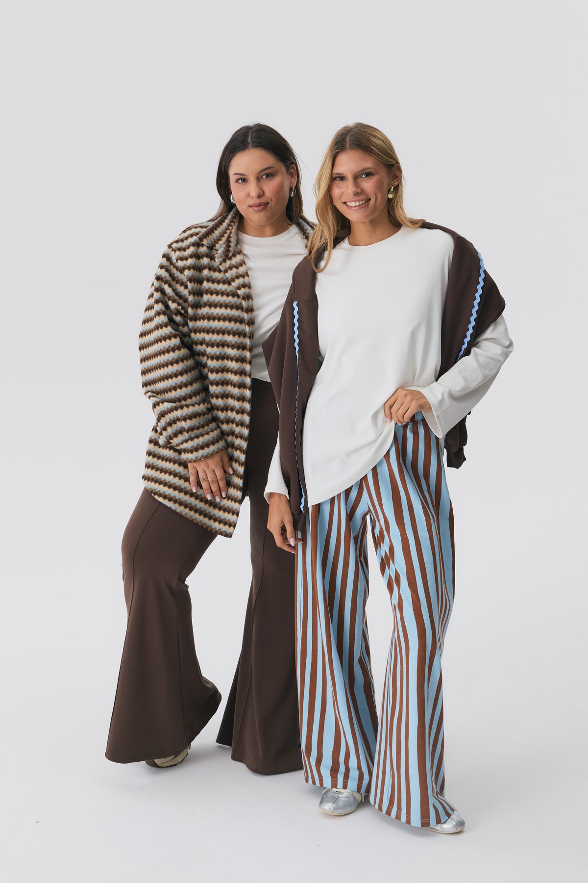 Spodnie Stripes Brown&Blue