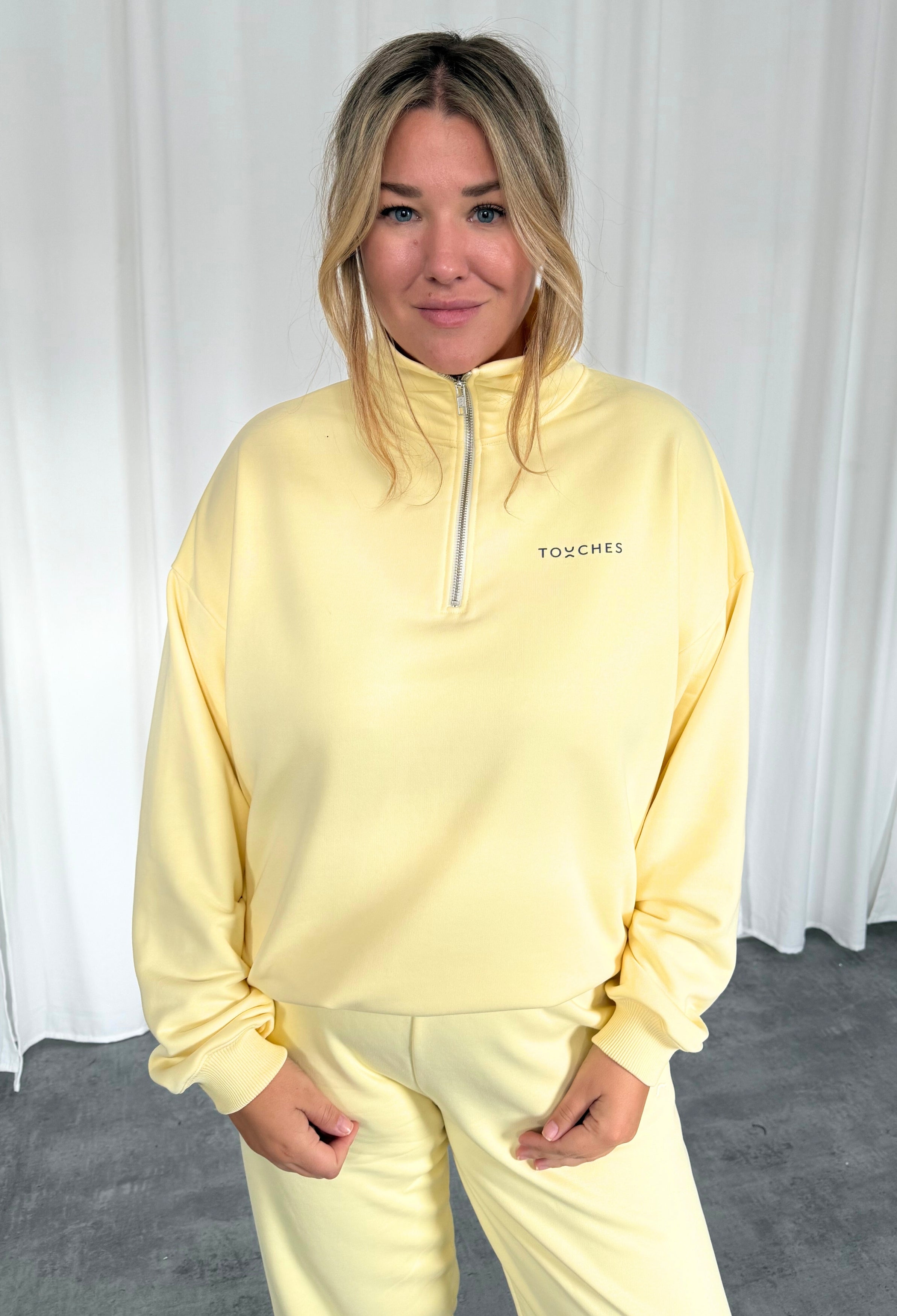 Bluza Half Zip Butter Yellow