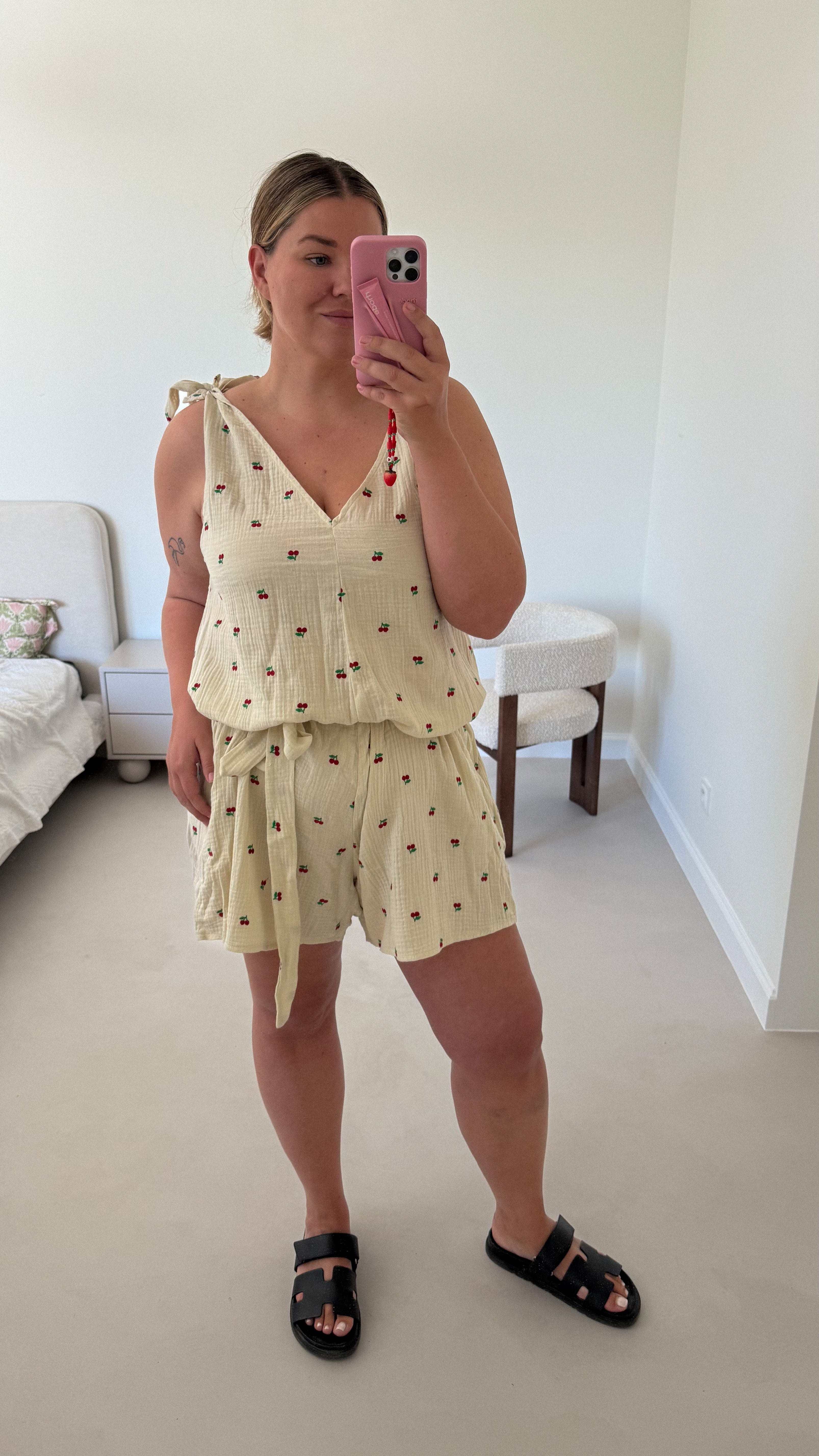 Kombinezon V-Neck Cherry Beige