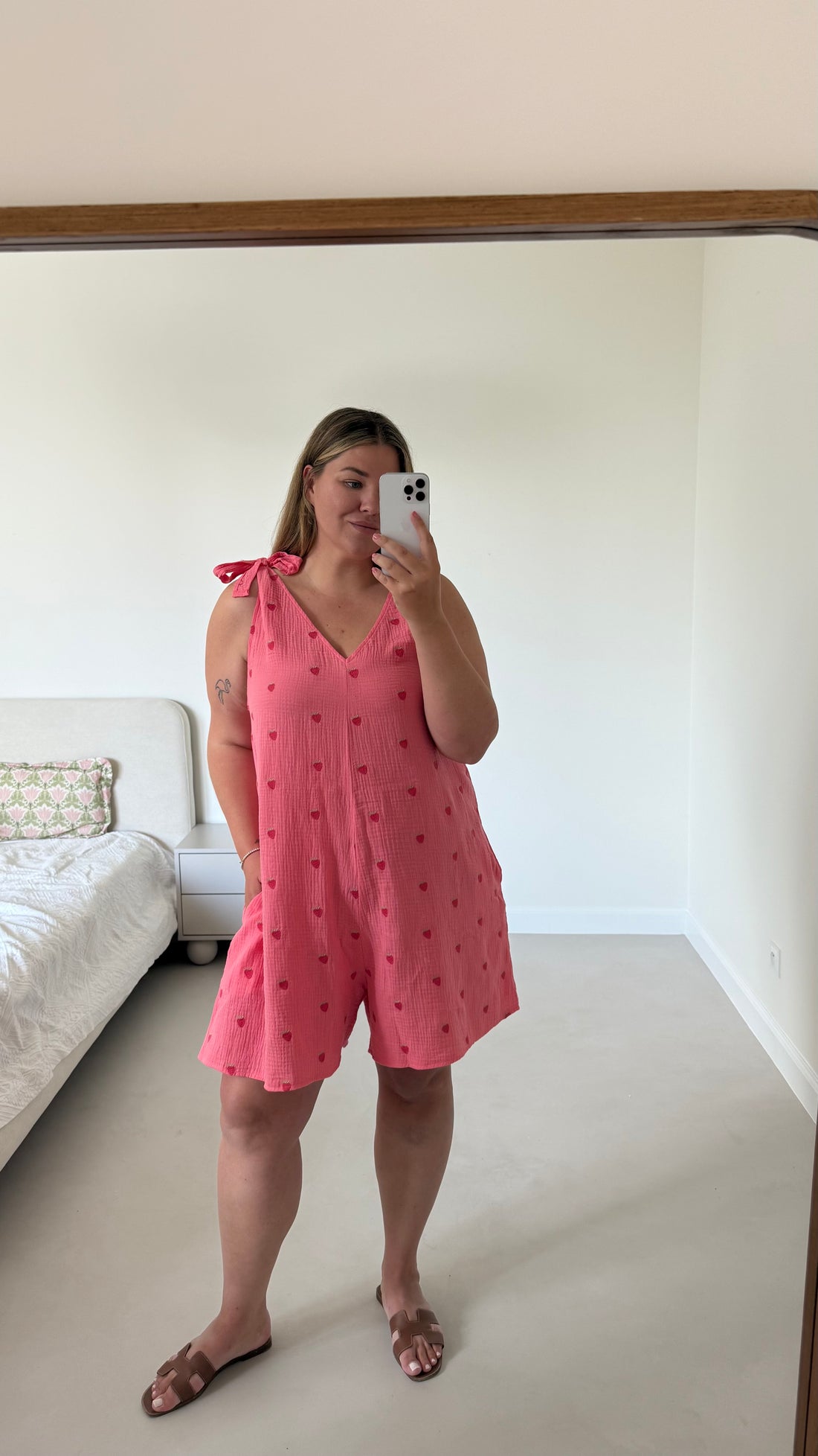 Kombinezon V-Neck Strawberry Pink