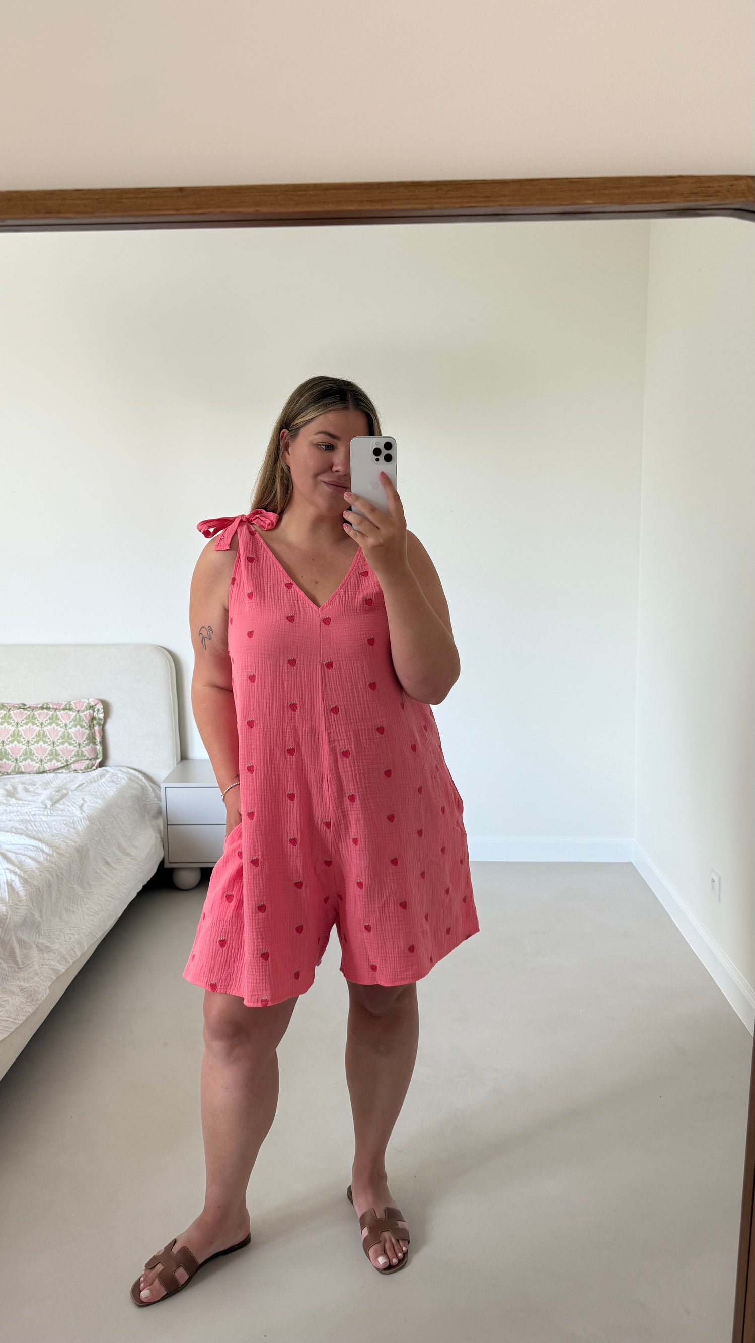 Kombinezon V-Neck Strawberry Pink