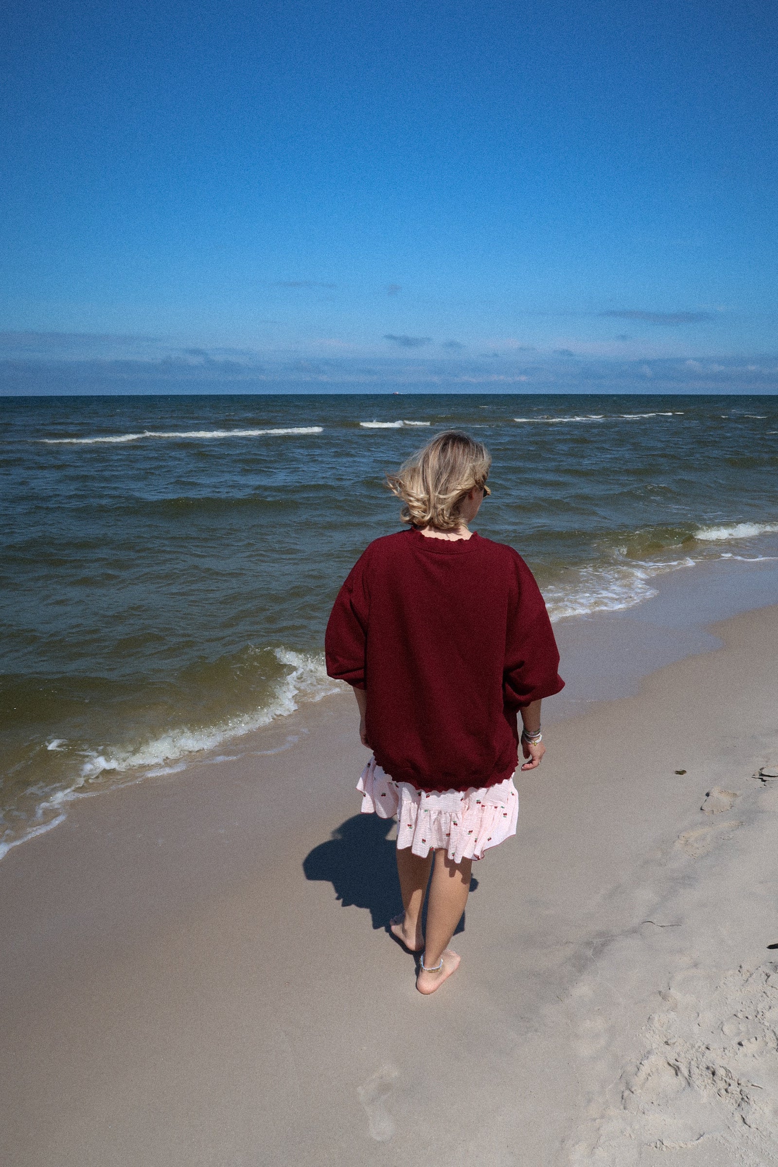Crewneck Ribbed Bordo