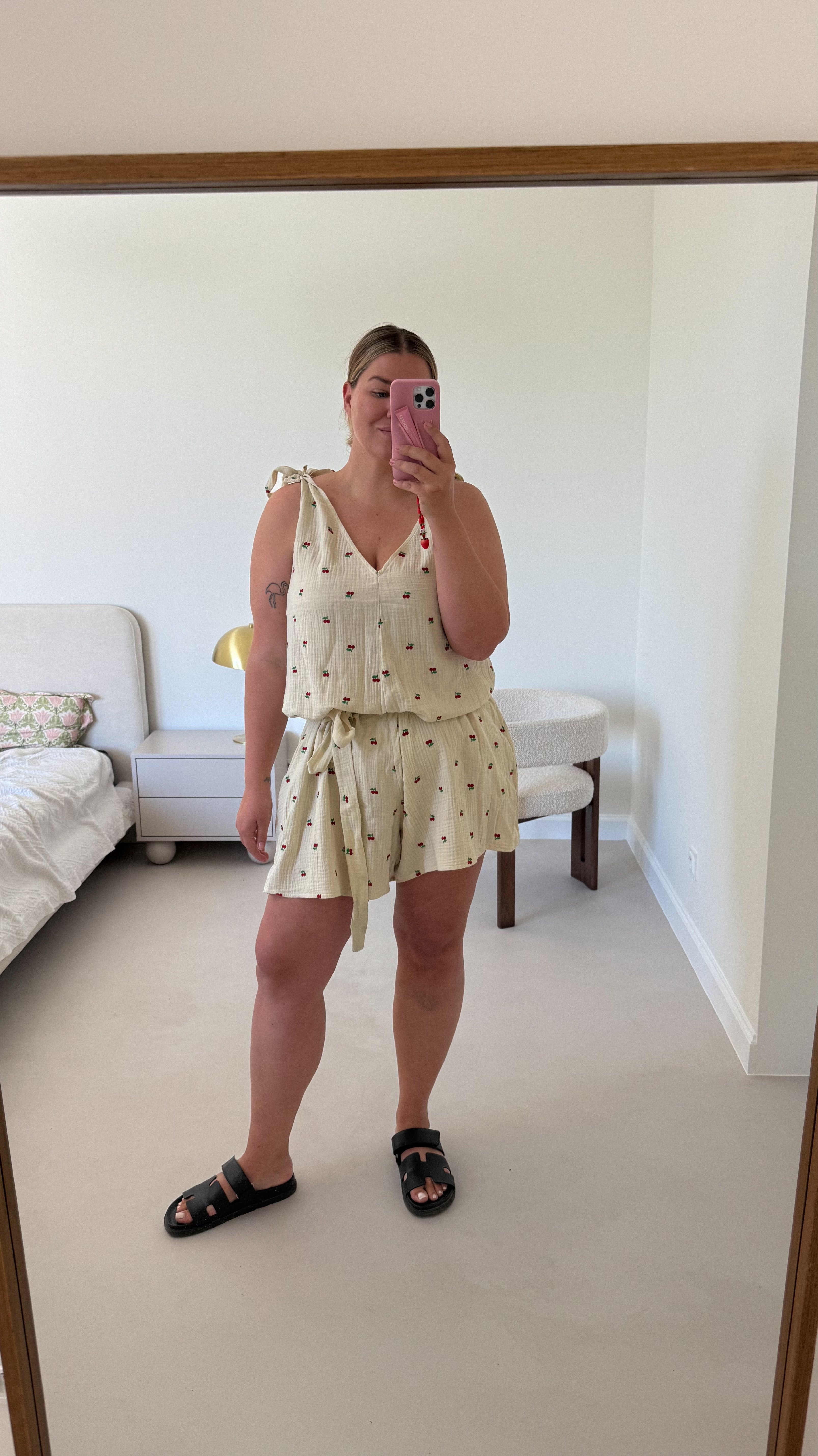 Kombinezon V-Neck Cherry Beige