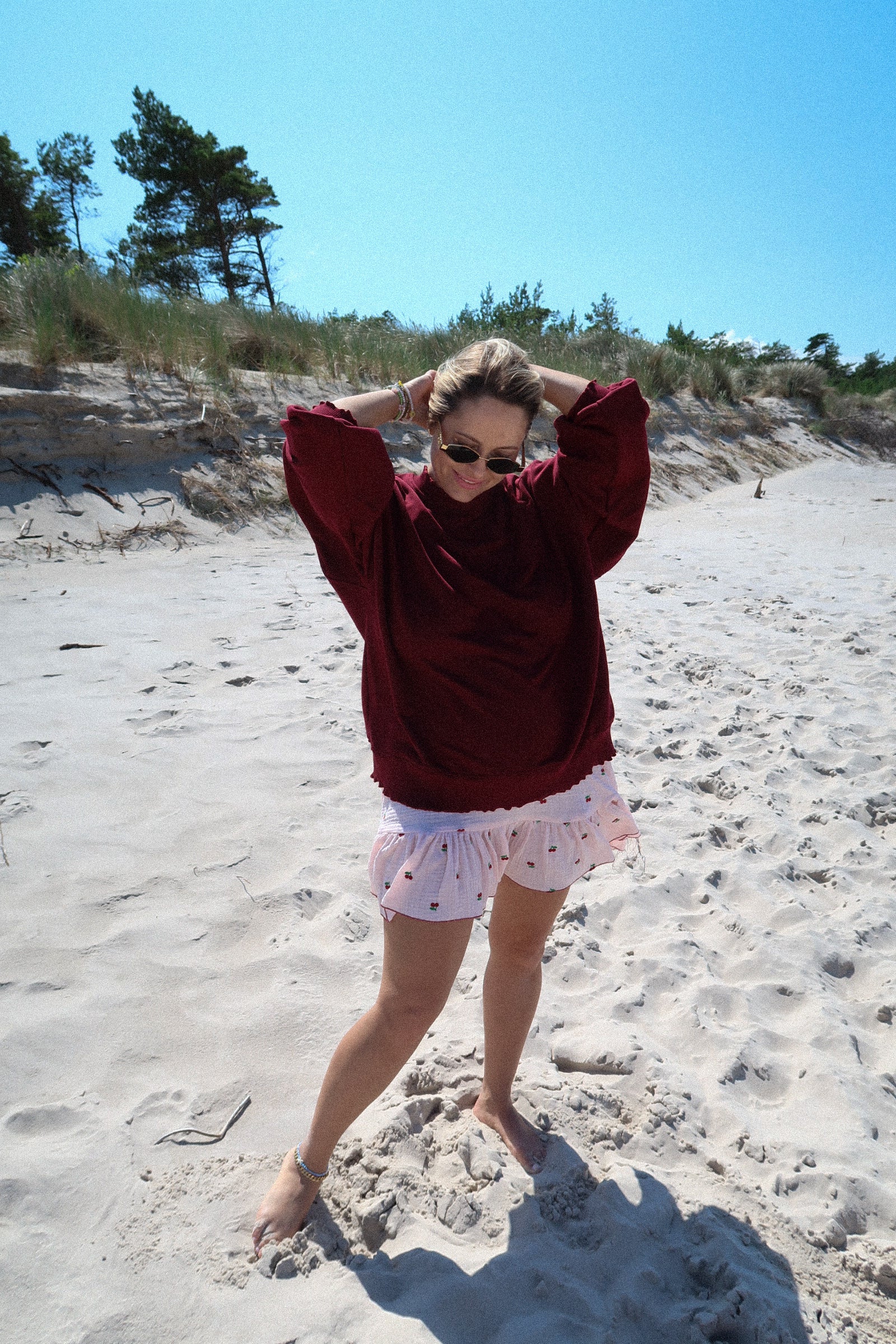 Crewneck Ribbed Bordo