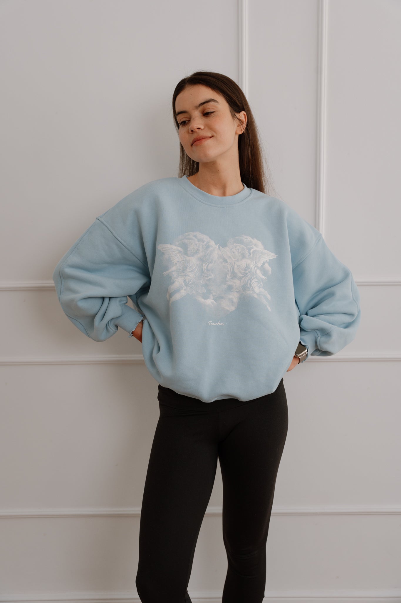 Crewneck Angels Baby Blue