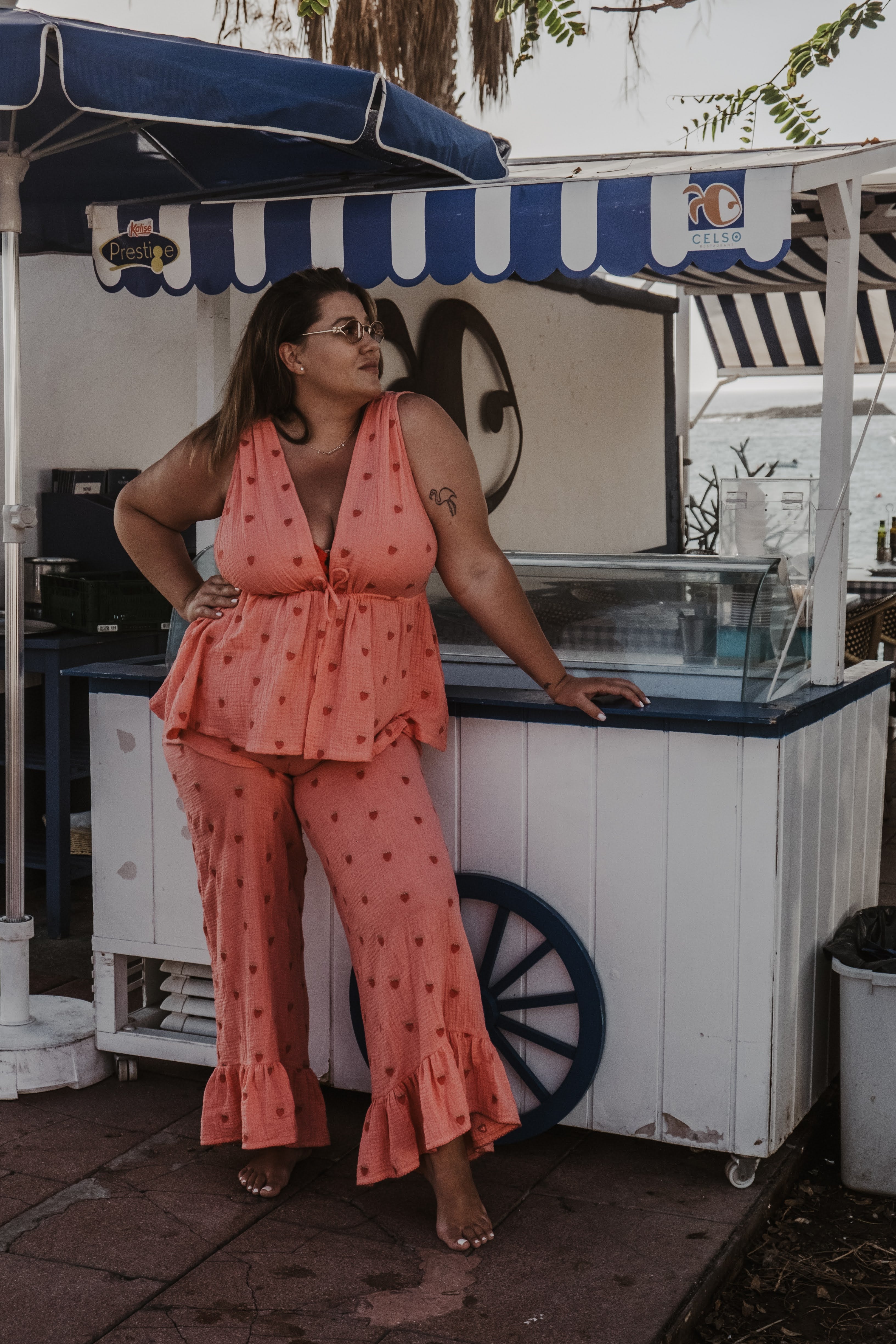 Top Wiązany Strawberry Pink