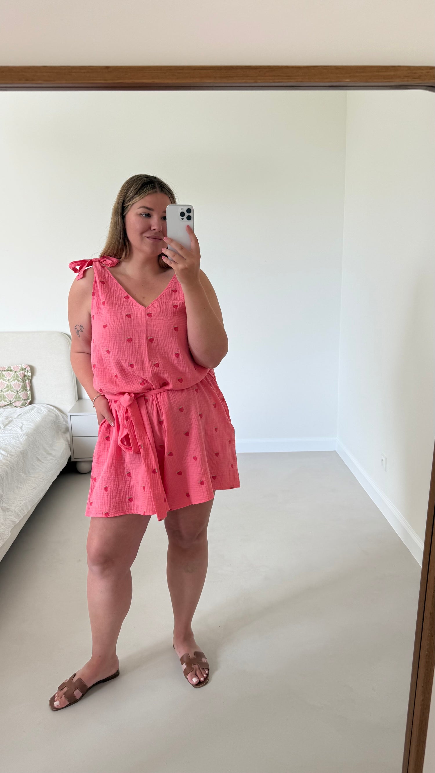 Kombinezon V-Neck Strawberry Pink