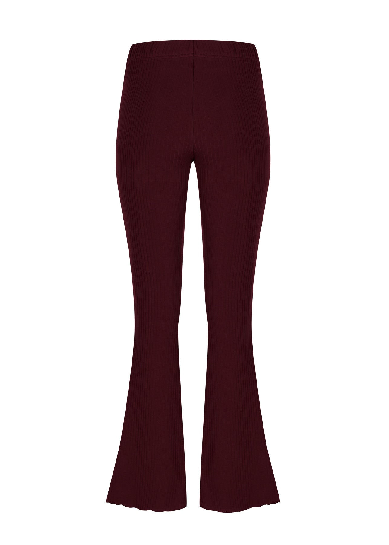 Flare Ribbed Bordo