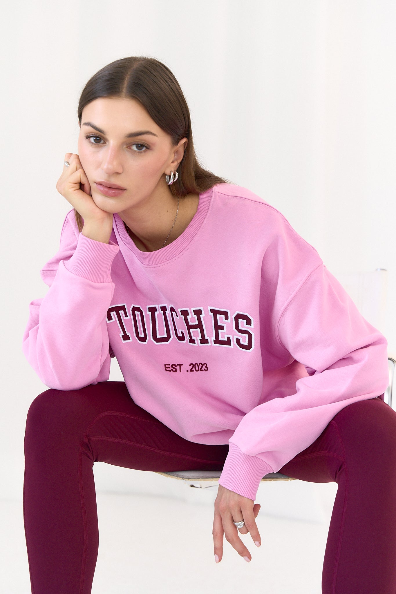Crewneck Touches Pink