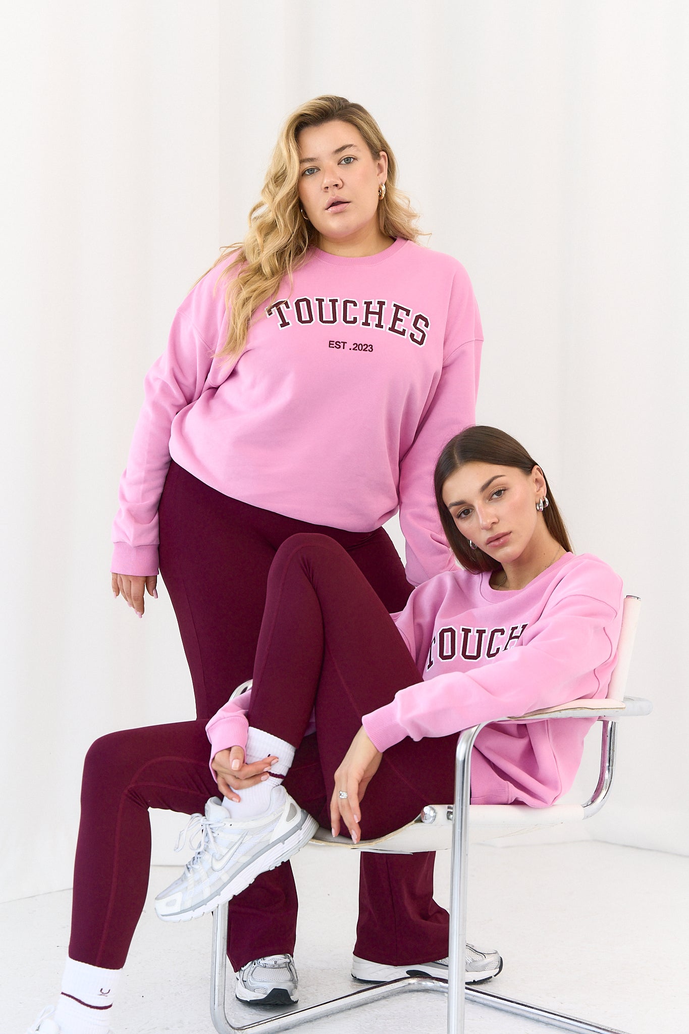Crewneck Touches Pink