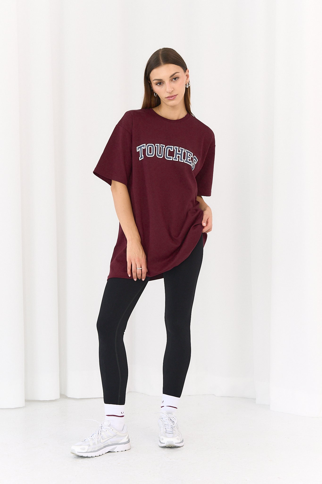 T-shirt Touches College Burgund