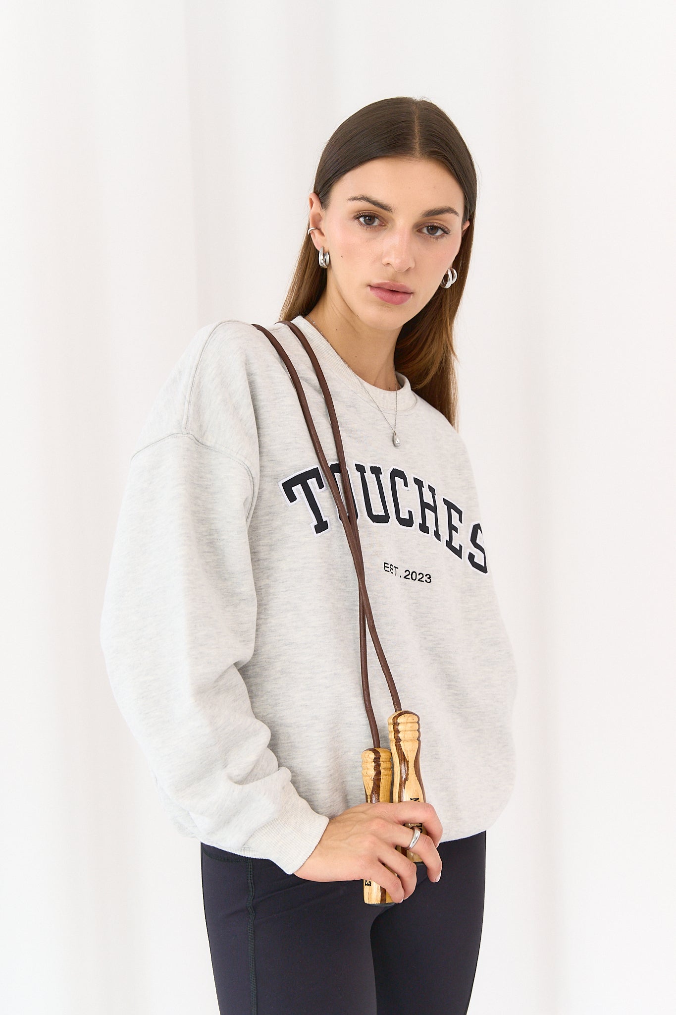 Crewneck Touches Grey