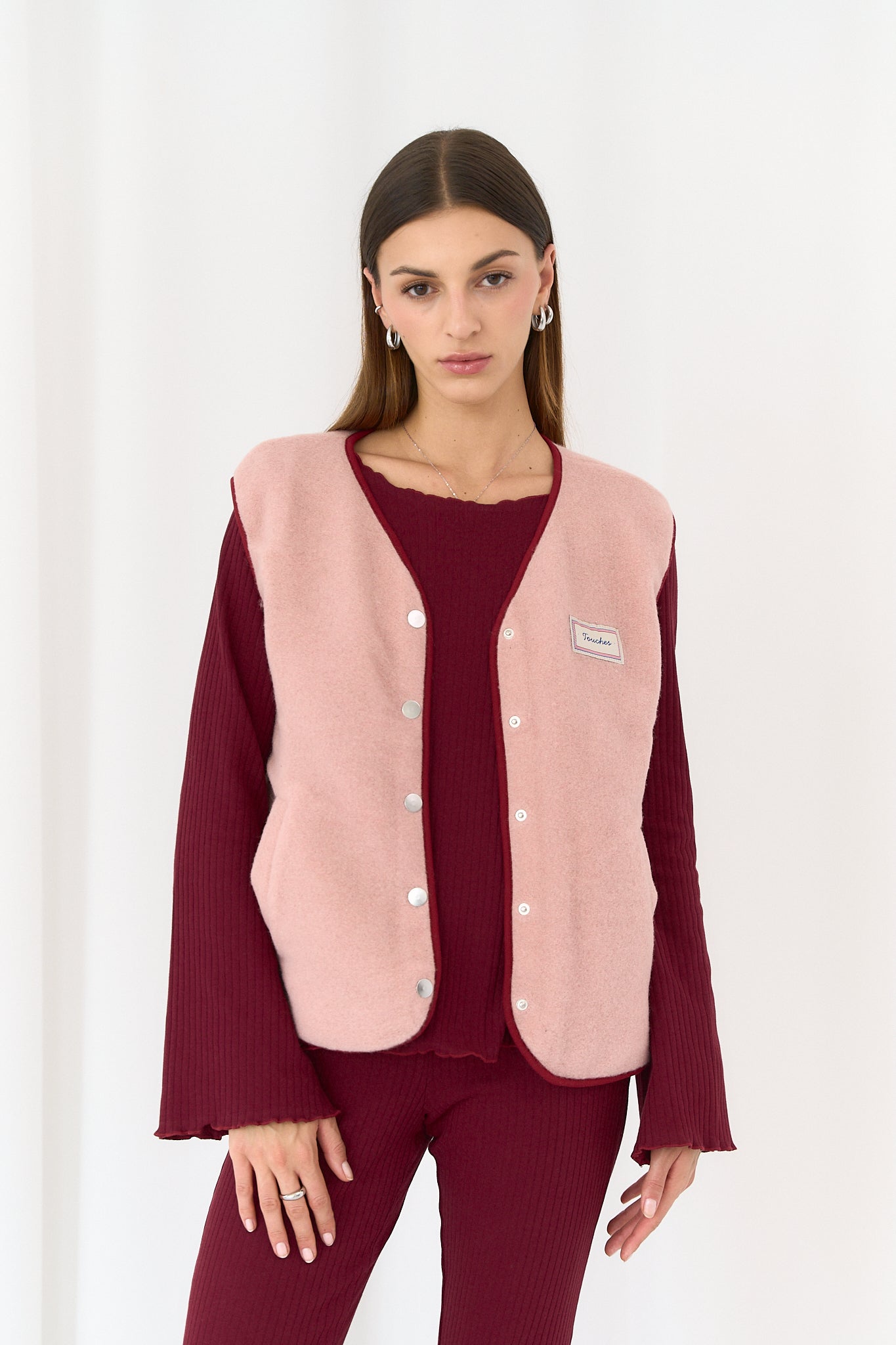 Merino Vest Rose