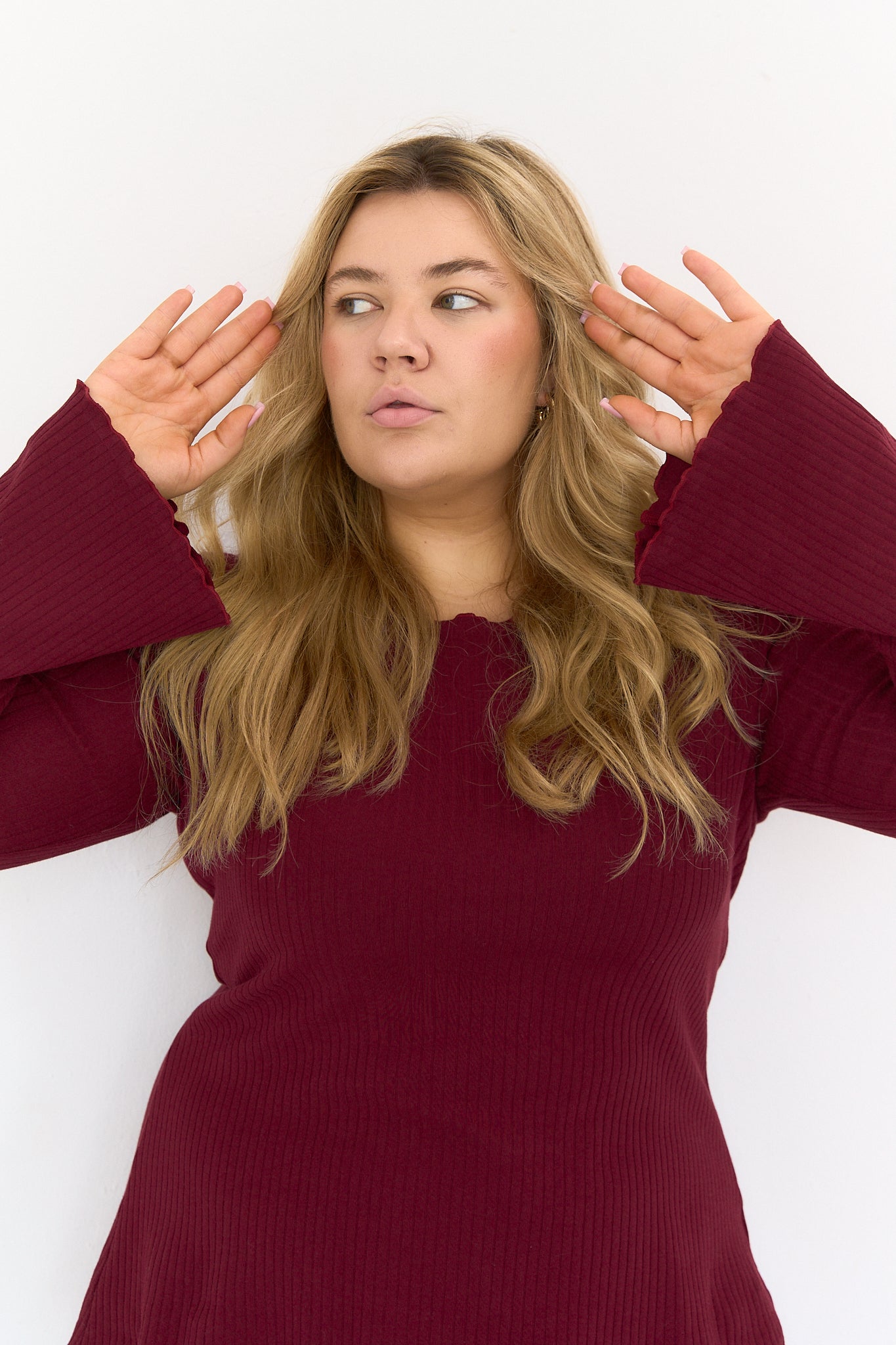 Longsleeve Ribbed Bordo