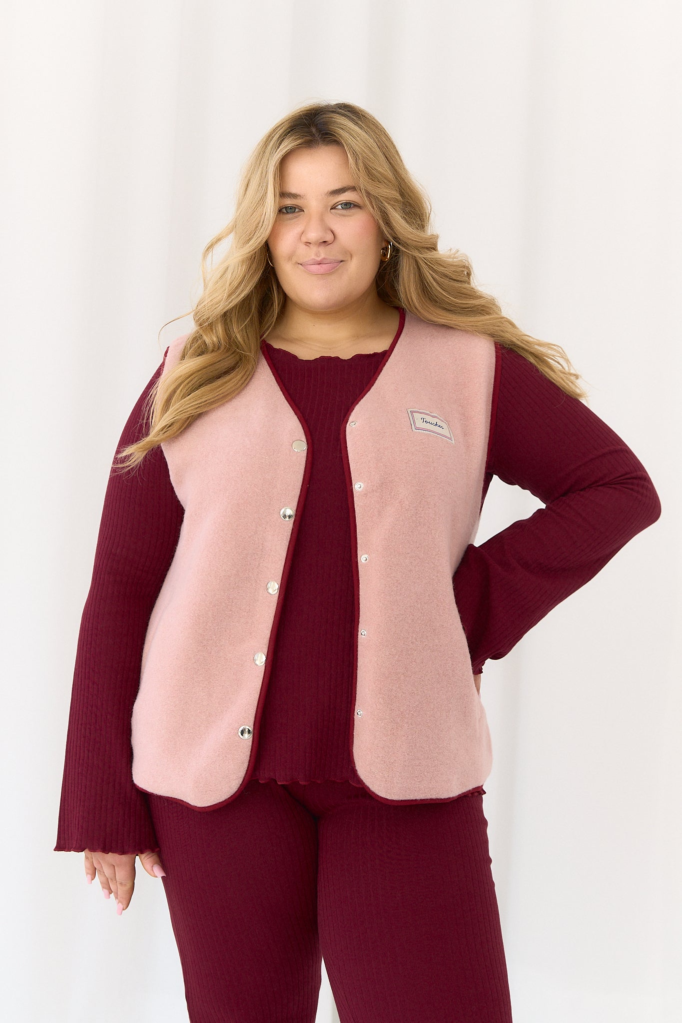 Merino Vest Rose