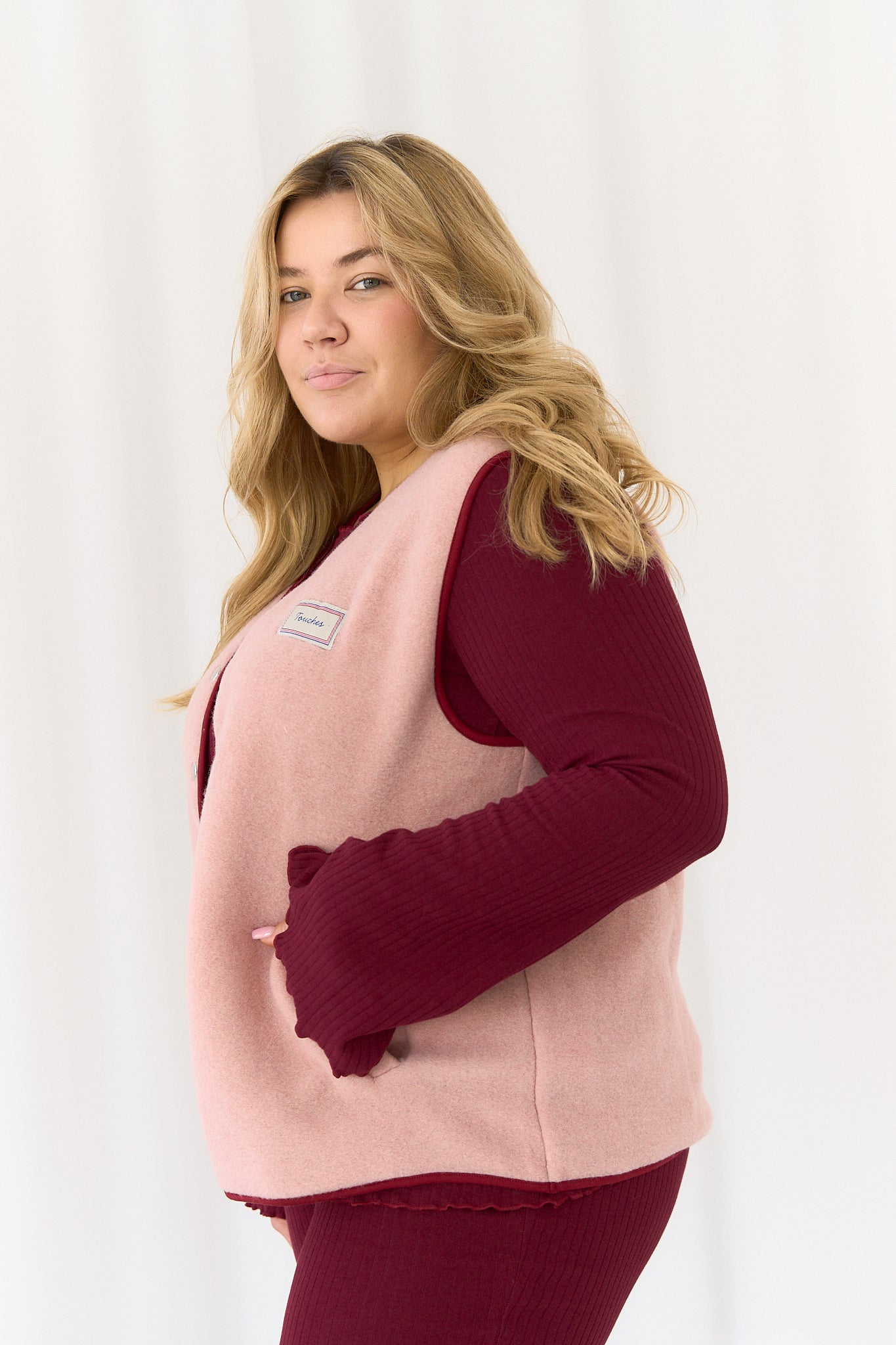 Merino Vest Rose