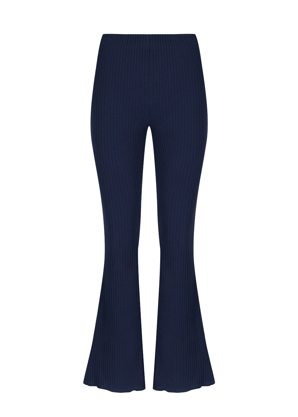 Flare Ribbed Navy