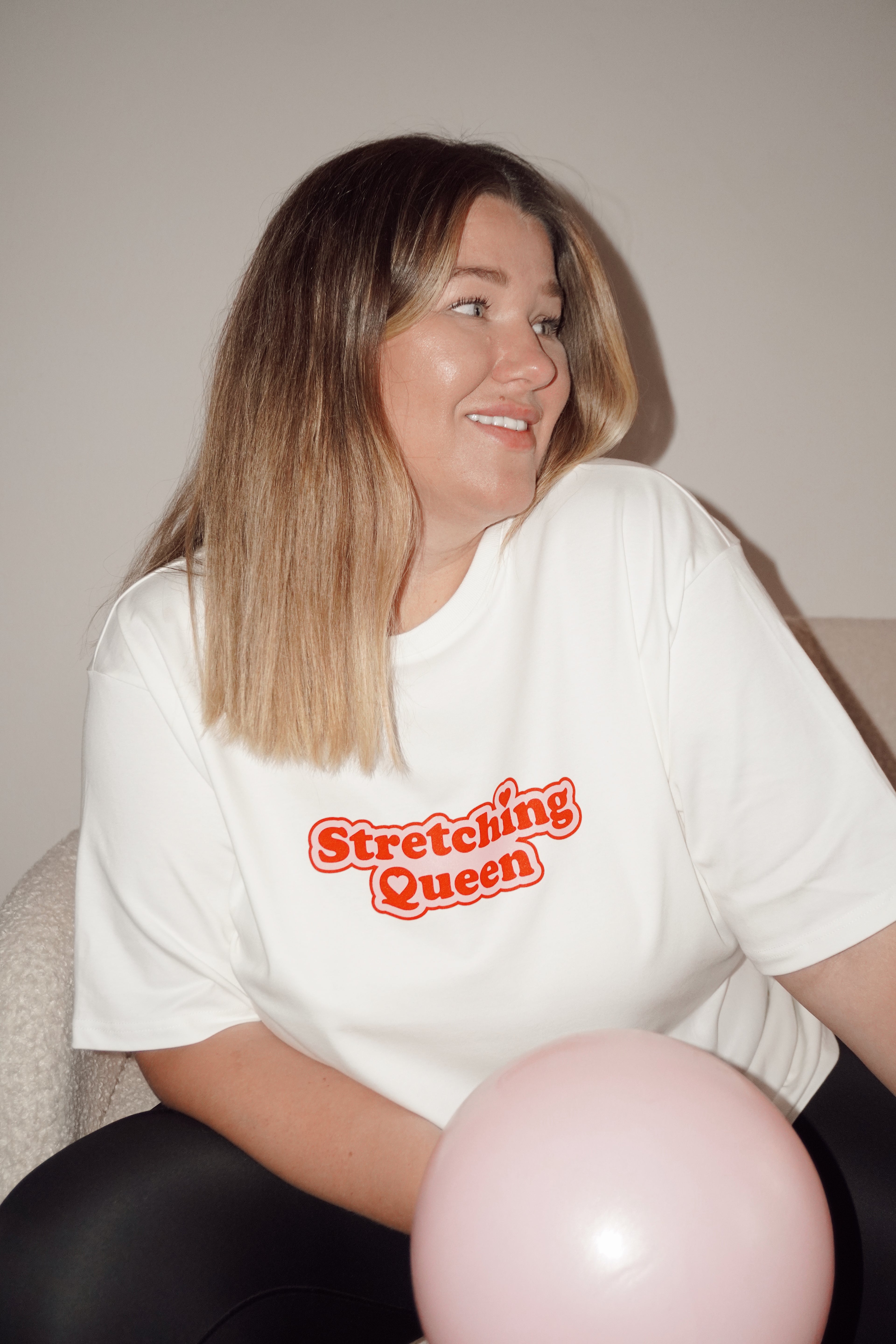 T-shirt Stretching Queen White