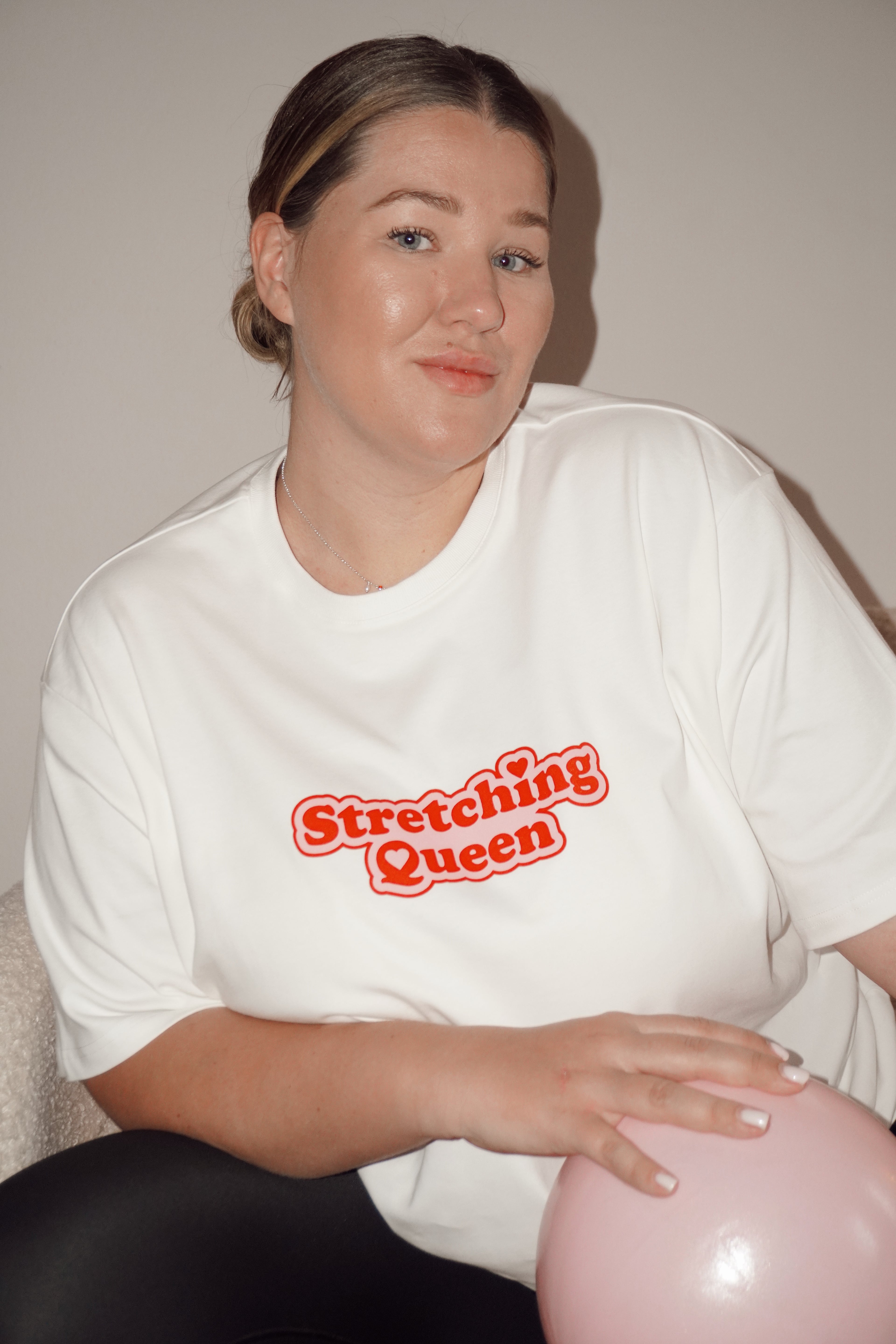 T-shirt Stretching Queen White