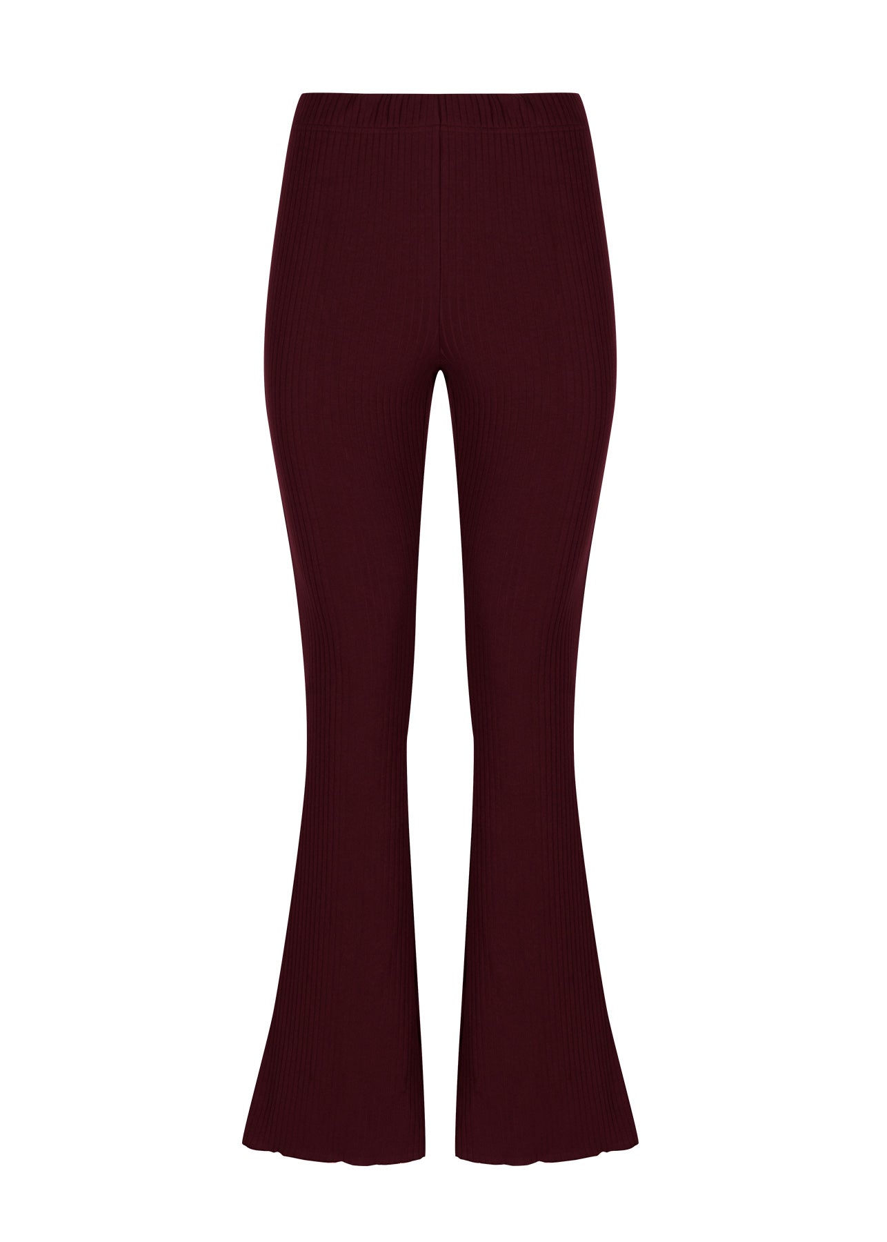 Flare Ribbed Bordo