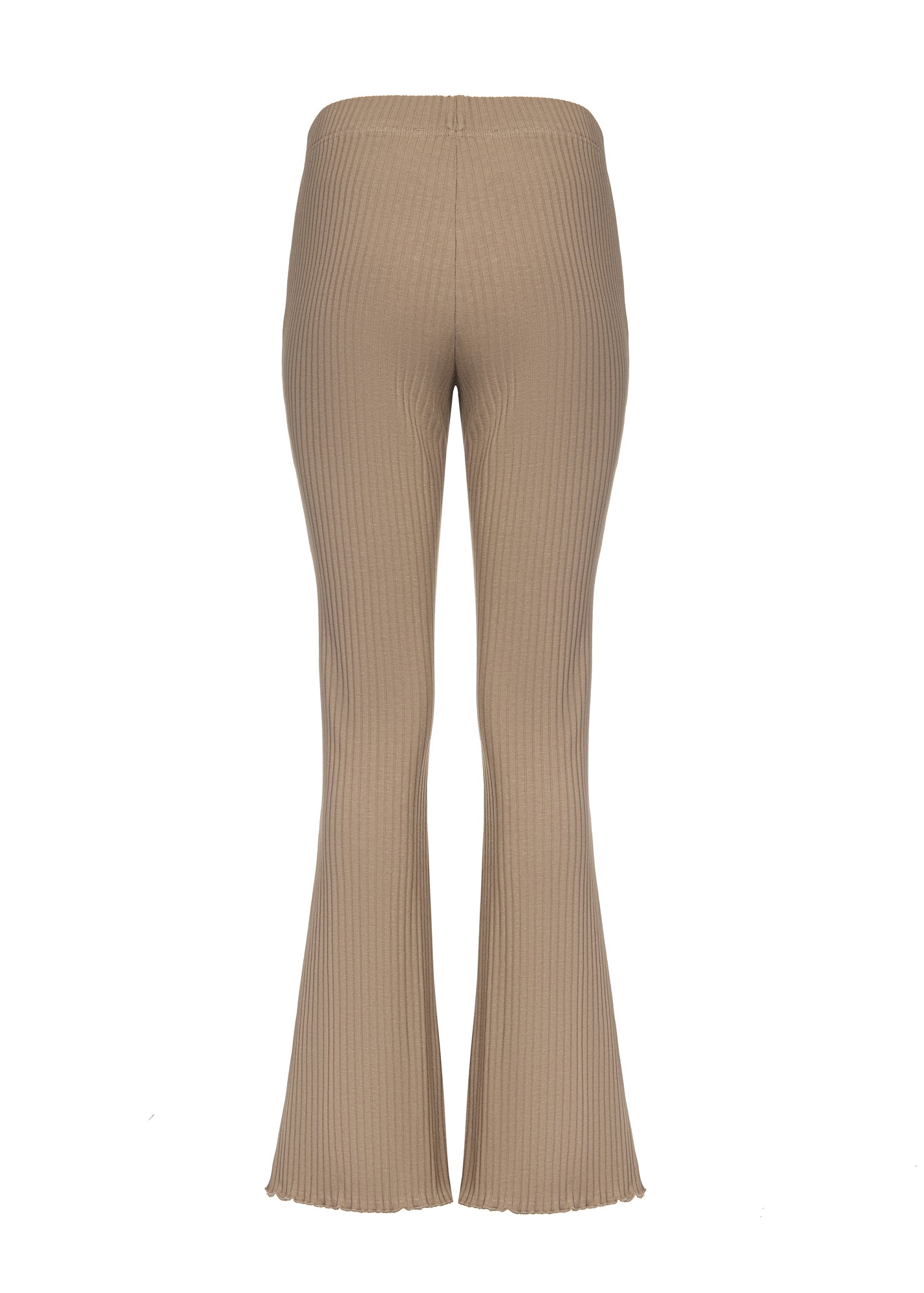 Flare Ribbed Beige