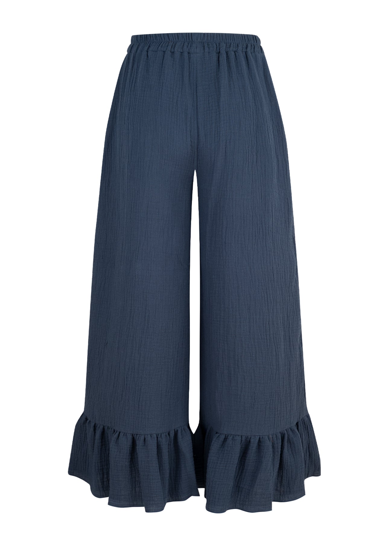 Spodnie z falbaną Navy