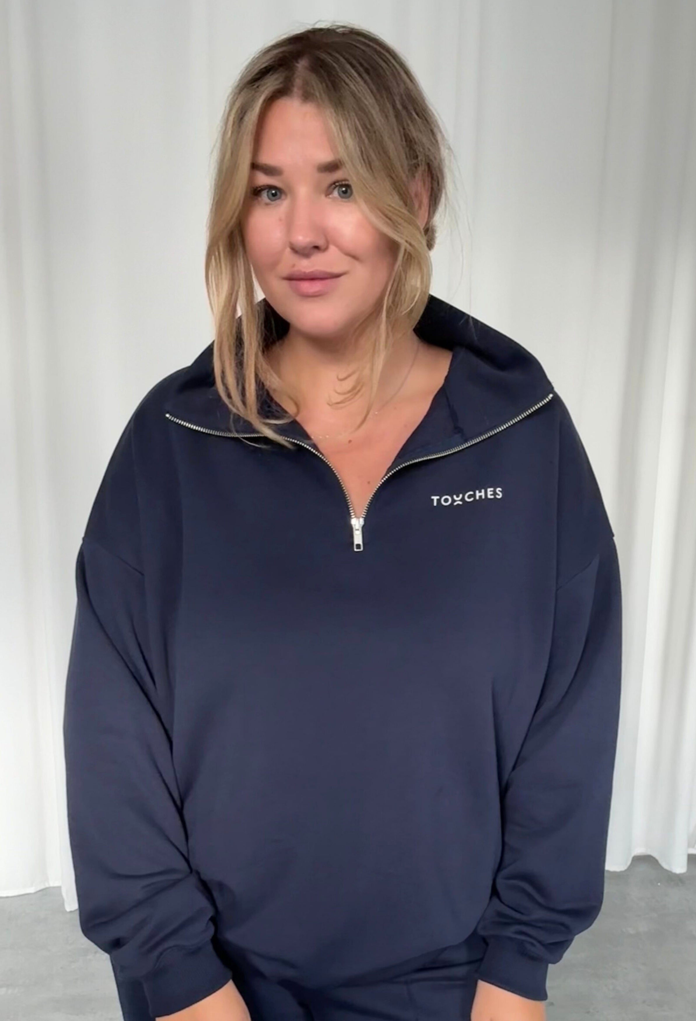 Bluza Half Zip Navy