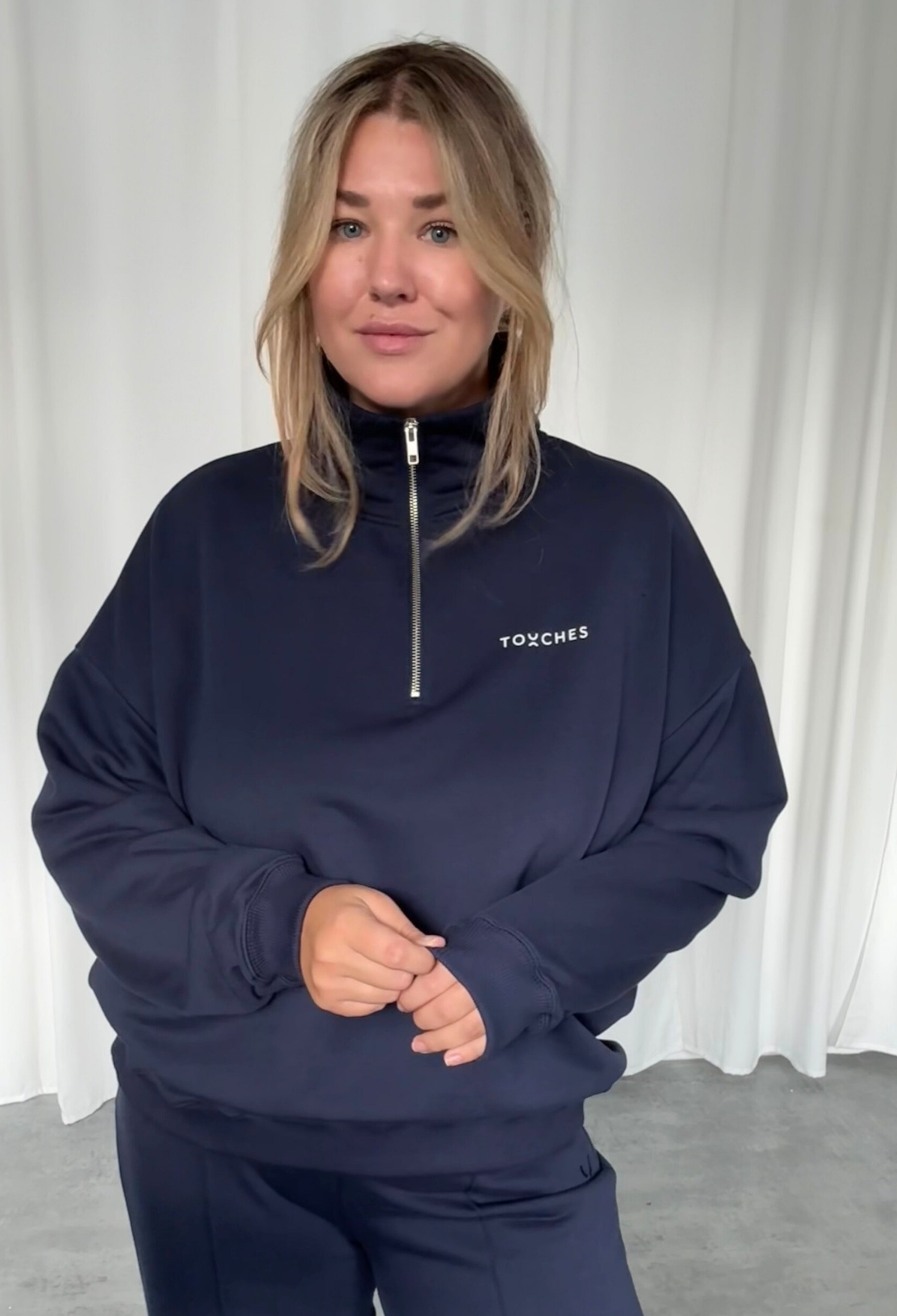 Bluza Half Zip Navy