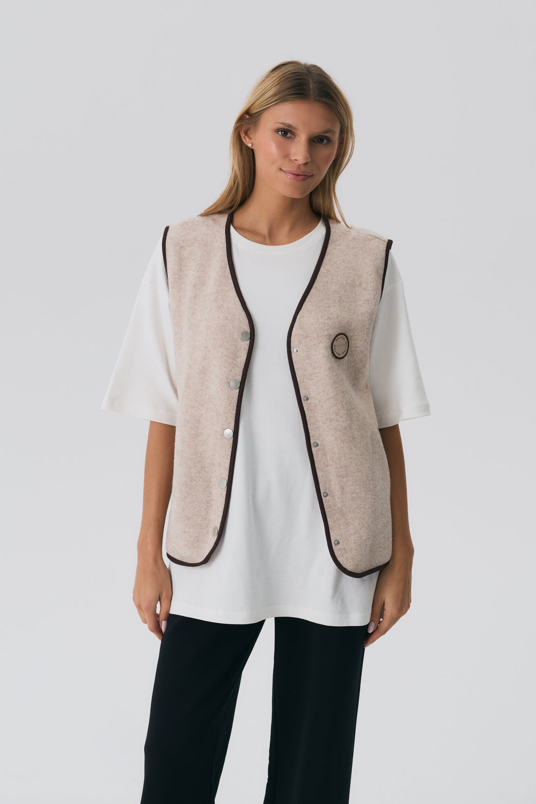 Kamizelka Merino Beige