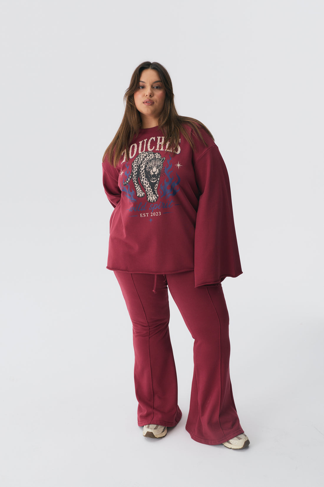 Spodnie Dresowe Flow Maroon