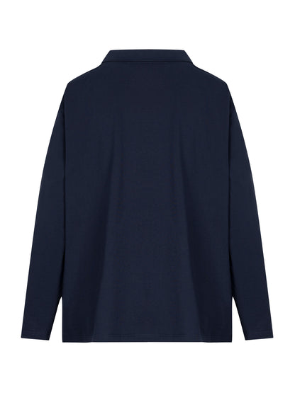Longsleeve Polo Navy