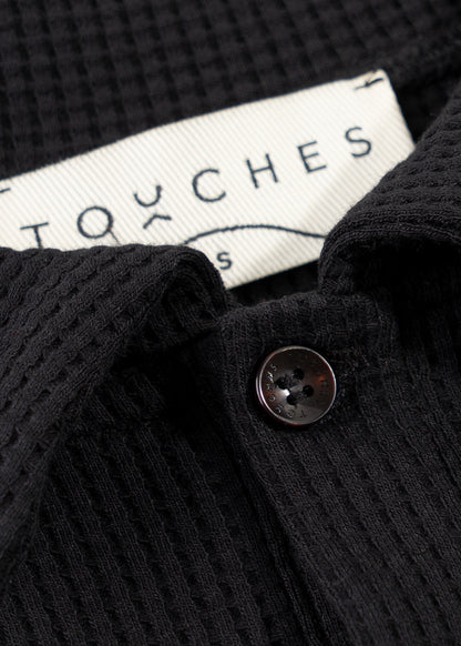 Waffle Polo Black