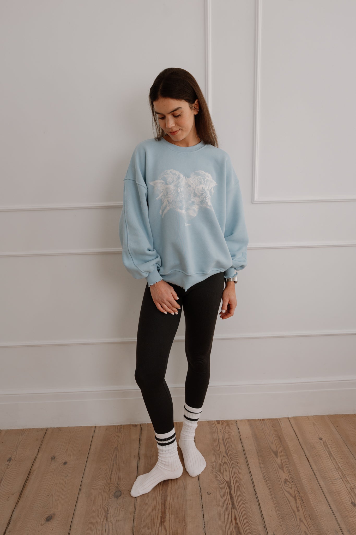 Crewneck Angels Baby Blue