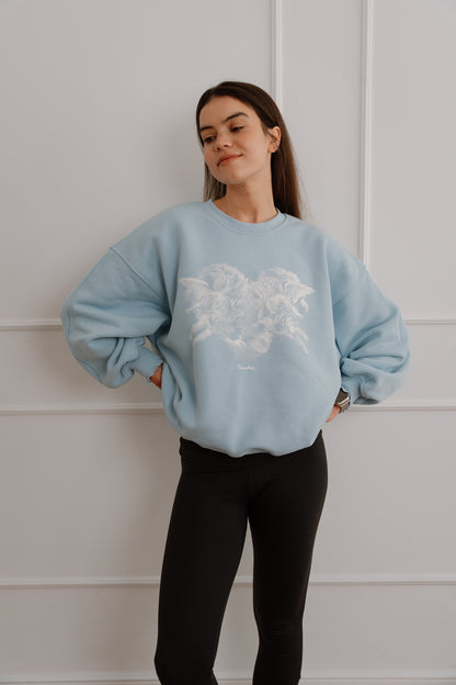 Crewneck Angels Baby Blue