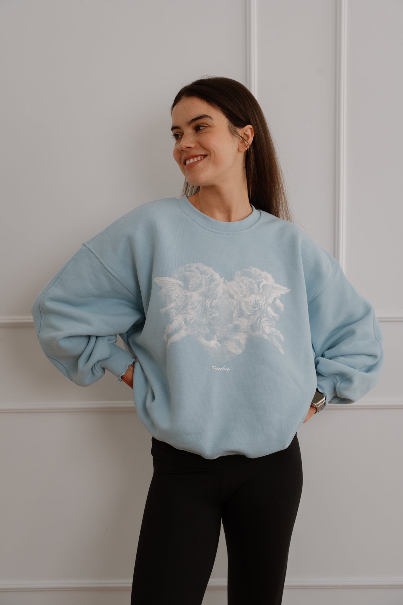 Crewneck Angels Baby Blue