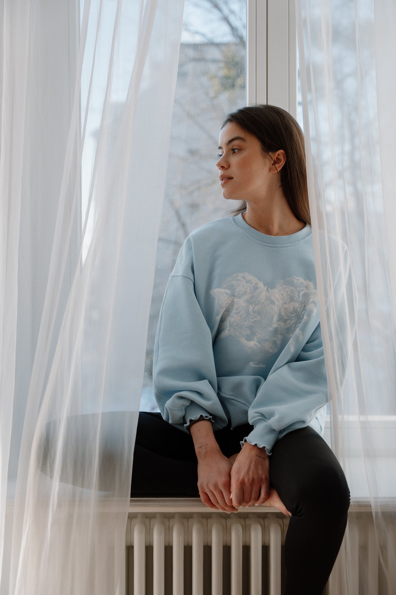 Crewneck Angels Baby Blue