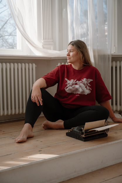 T-shirt Long Angels Bordo