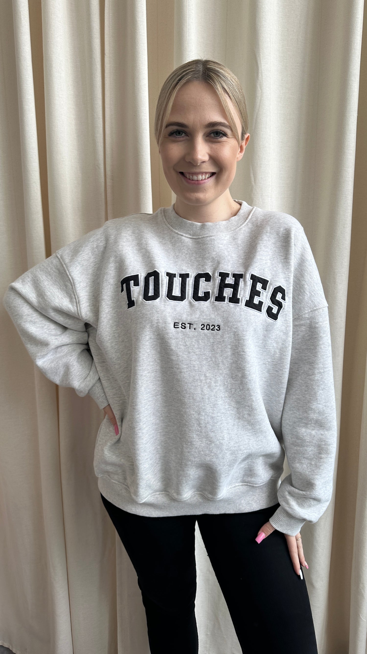 Crewneck Touches Grey