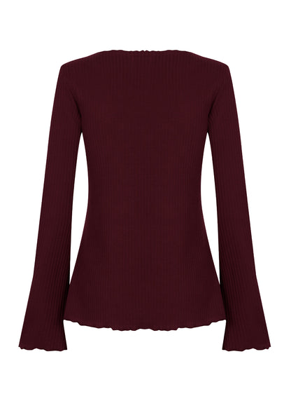 Longsleeve Ribbed Bordo