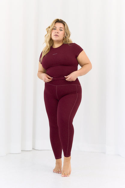 T-shirt Comfort Burgund