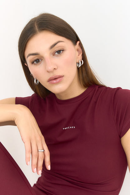 T-shirt Comfort Burgund