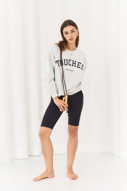 Crewneck Touches Grey