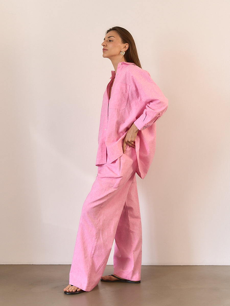 Spodnie Linen Pink