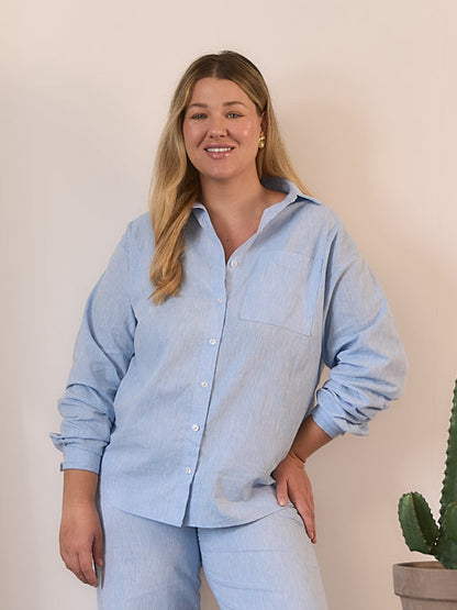 Koszula Linen Blue