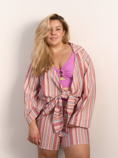 Koszula wiązana Alva Stripe