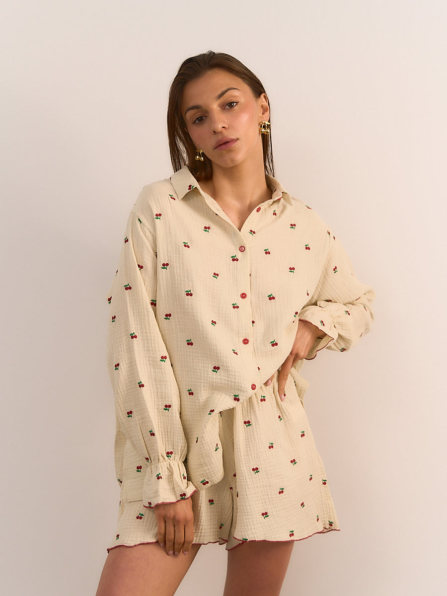 Szorty Cherry Beige