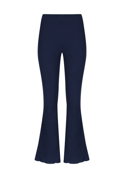 Flare Ribbed Navy