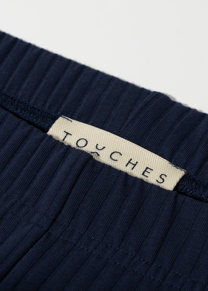 Flare Ribbed Navy