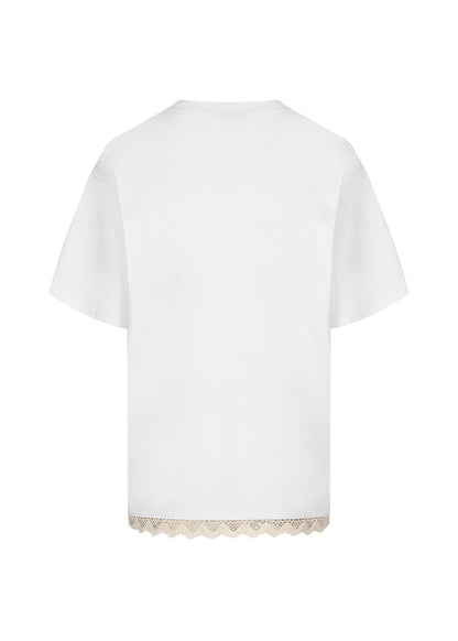 T-shirt Box Crochet white