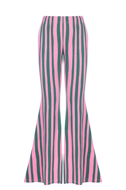 Dzwony Stripes Pink&amp;Green